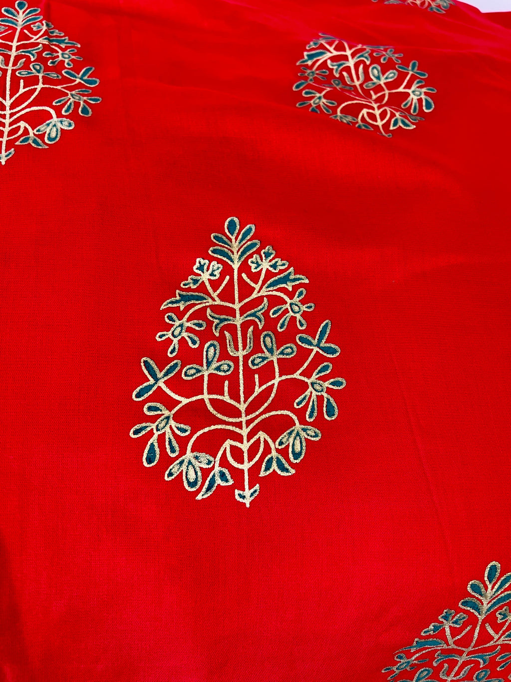 RED RAYON FOIL PRINT