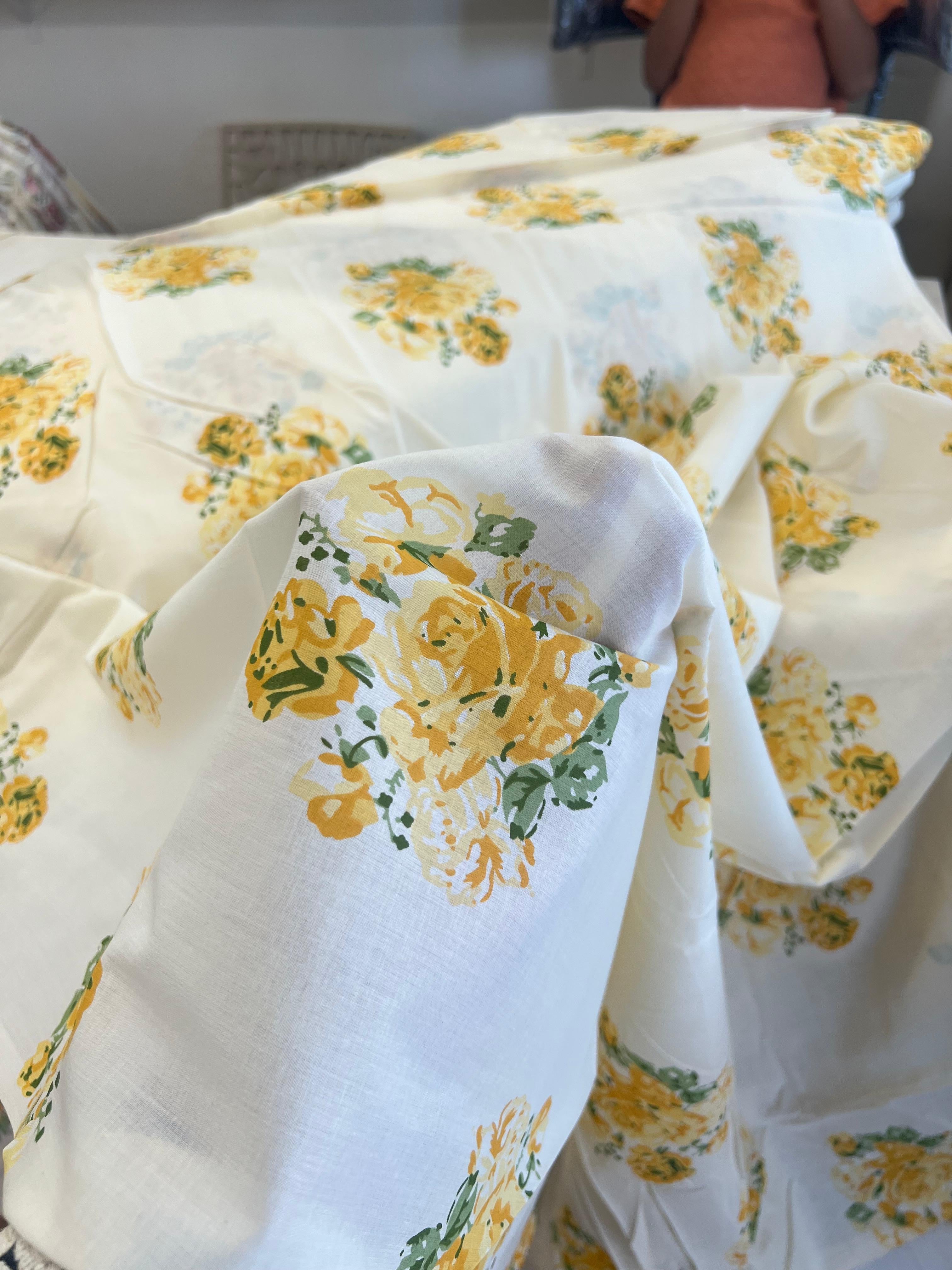 FLORAL BLOOM YELLOW COTTON