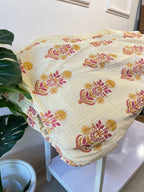 CT 101 CHECK CREAM COTTON