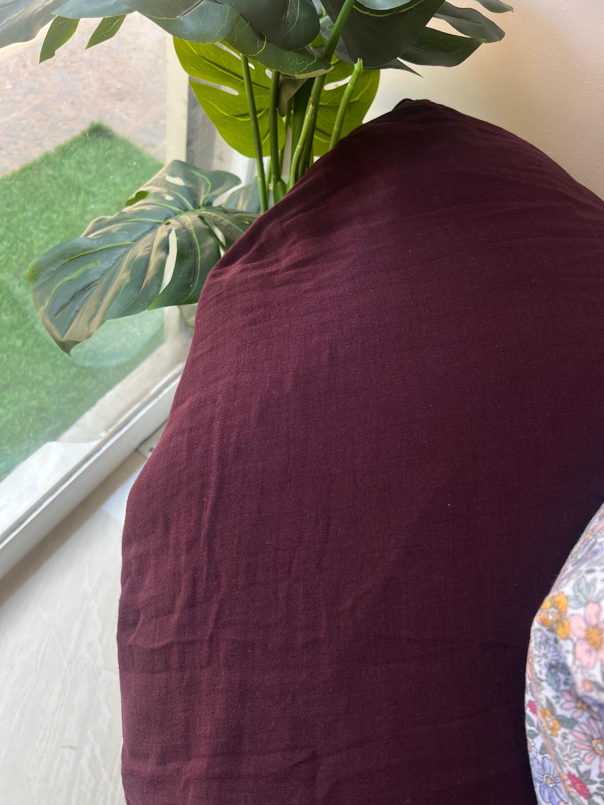 279 DOUBLE GOUZE MUSLIN GRAPE COLOR