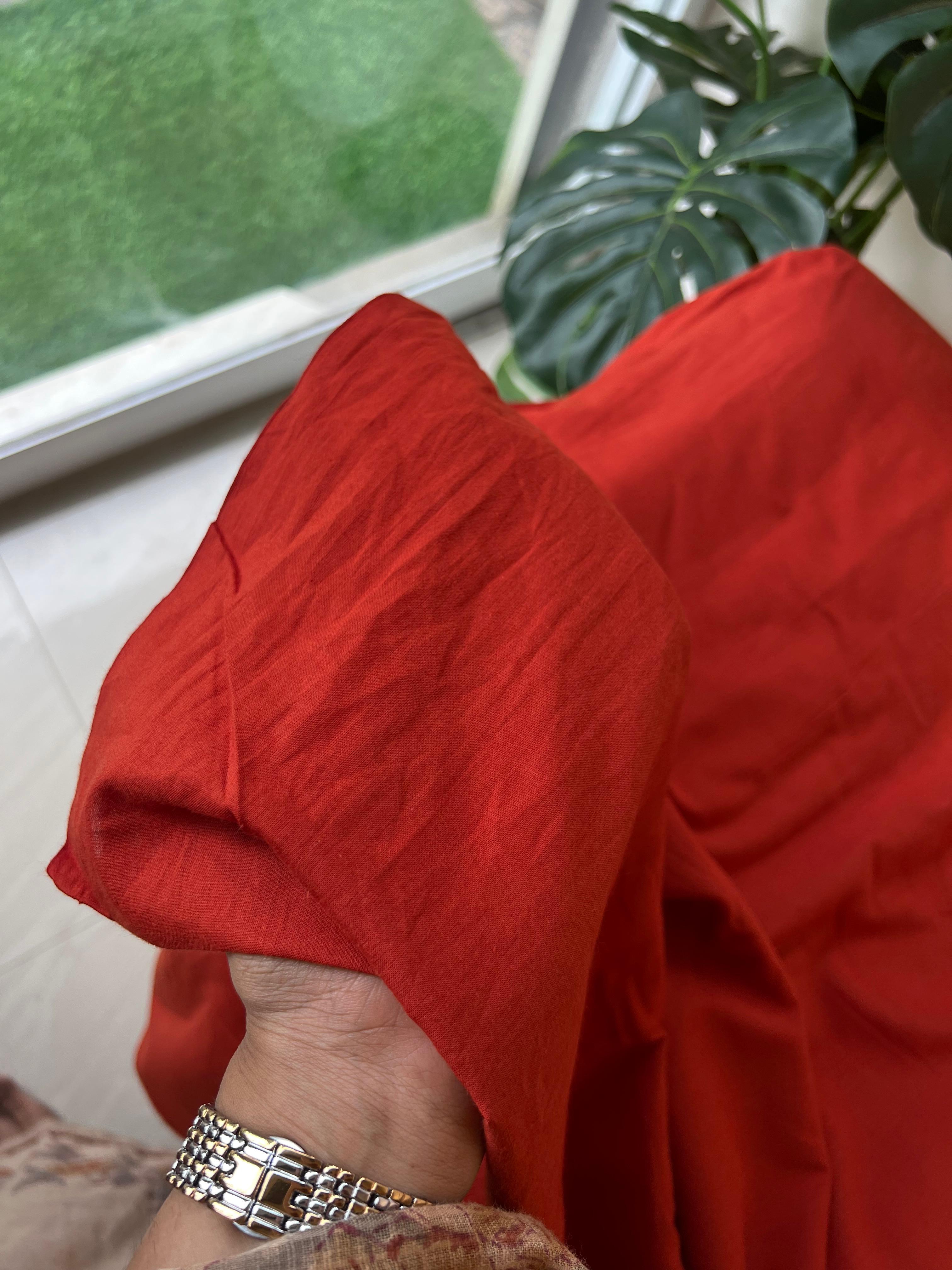 CT 108 RED PLAIN COTTON