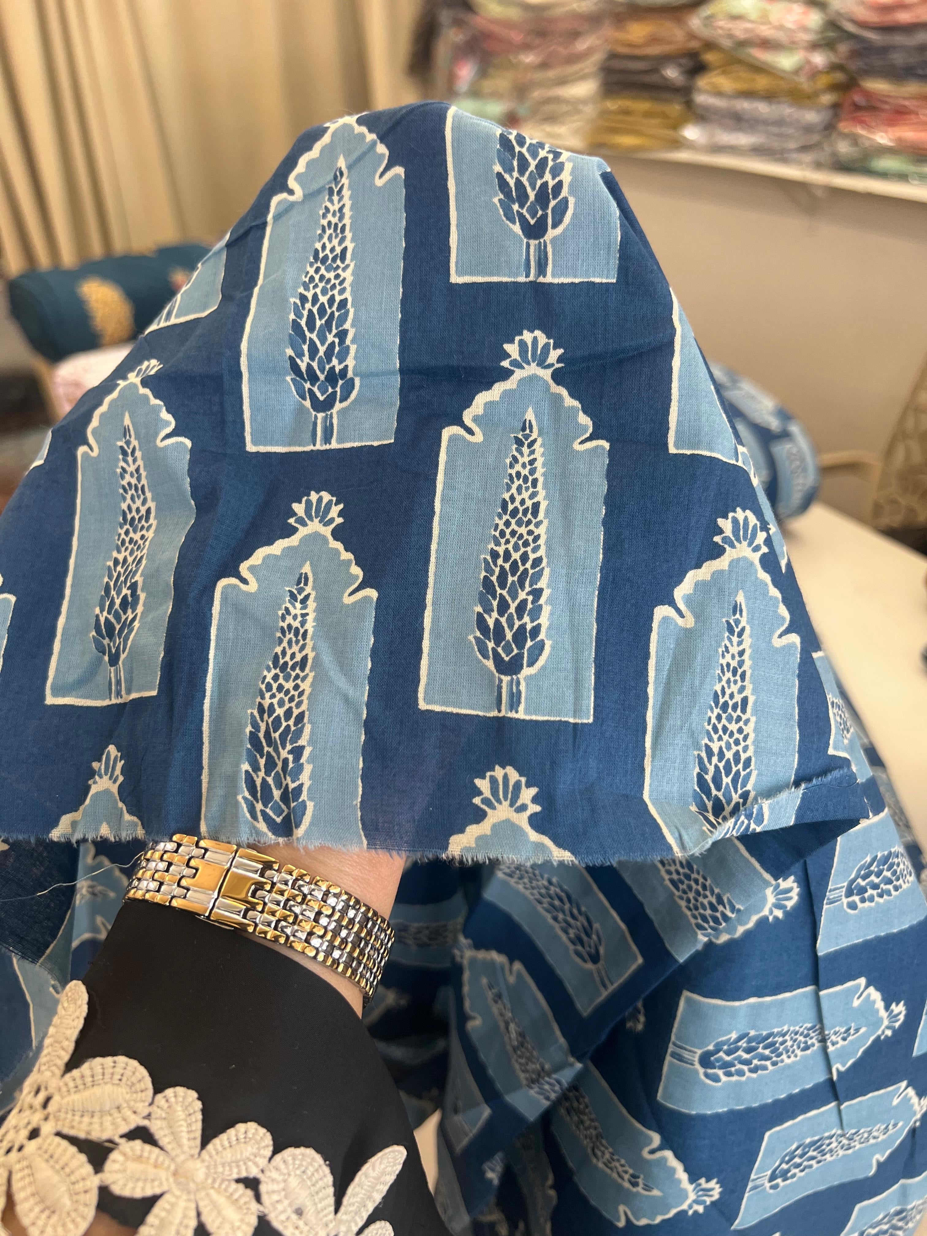 BLUE ARROW COTTON MATERIAL