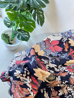 RYF 86 RAYON BLUE SOFT BIG WIDTH FOIL PRINT