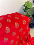 RED RAYON FOIL PRINT