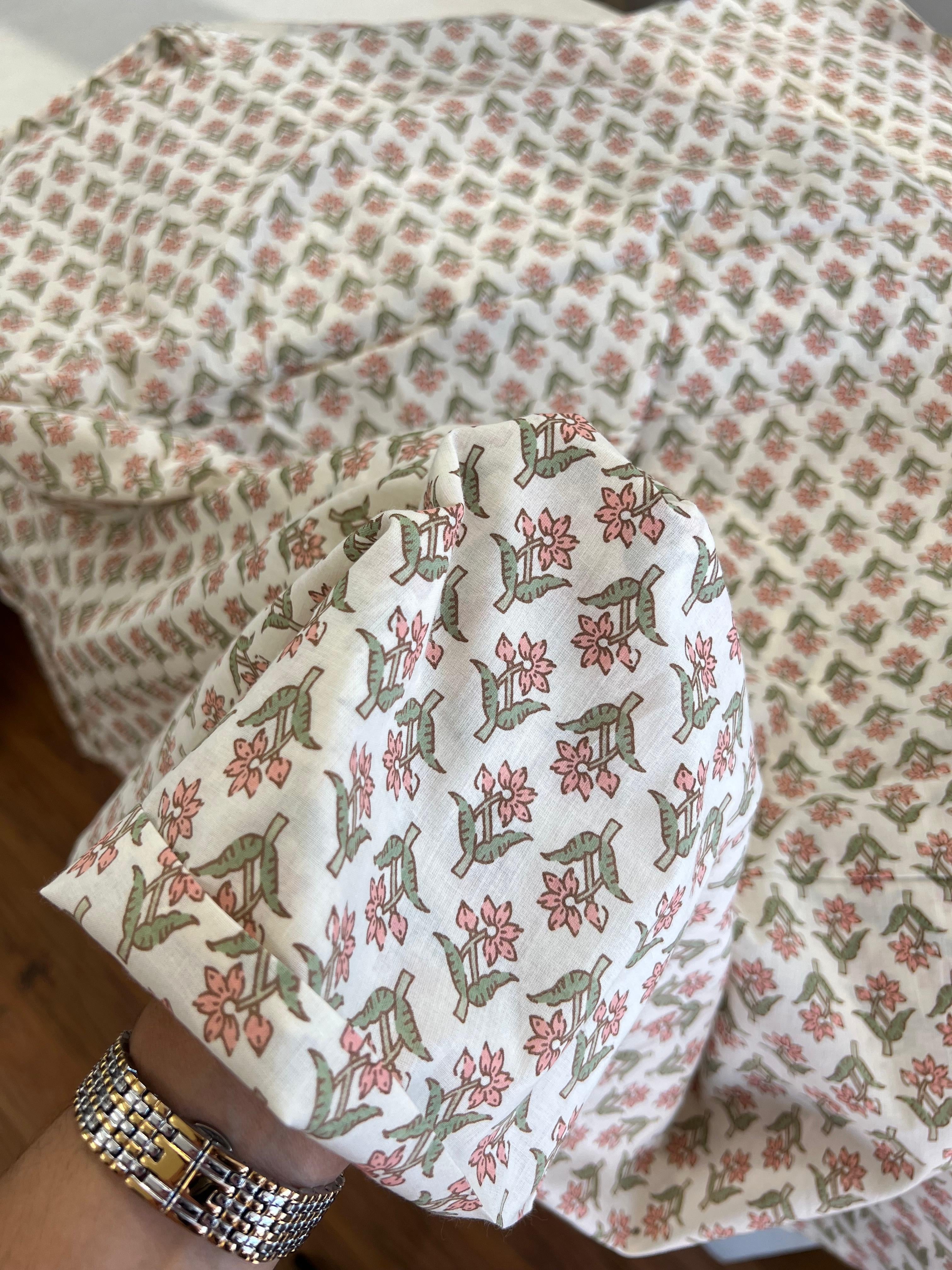 PRINTED COTTON FLORAL MEHANDI 8 BOTTOM