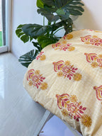 CT 101 CHECK CREAM COTTON