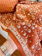 PRINTED COTTON 2 ORANGE BOTTOM