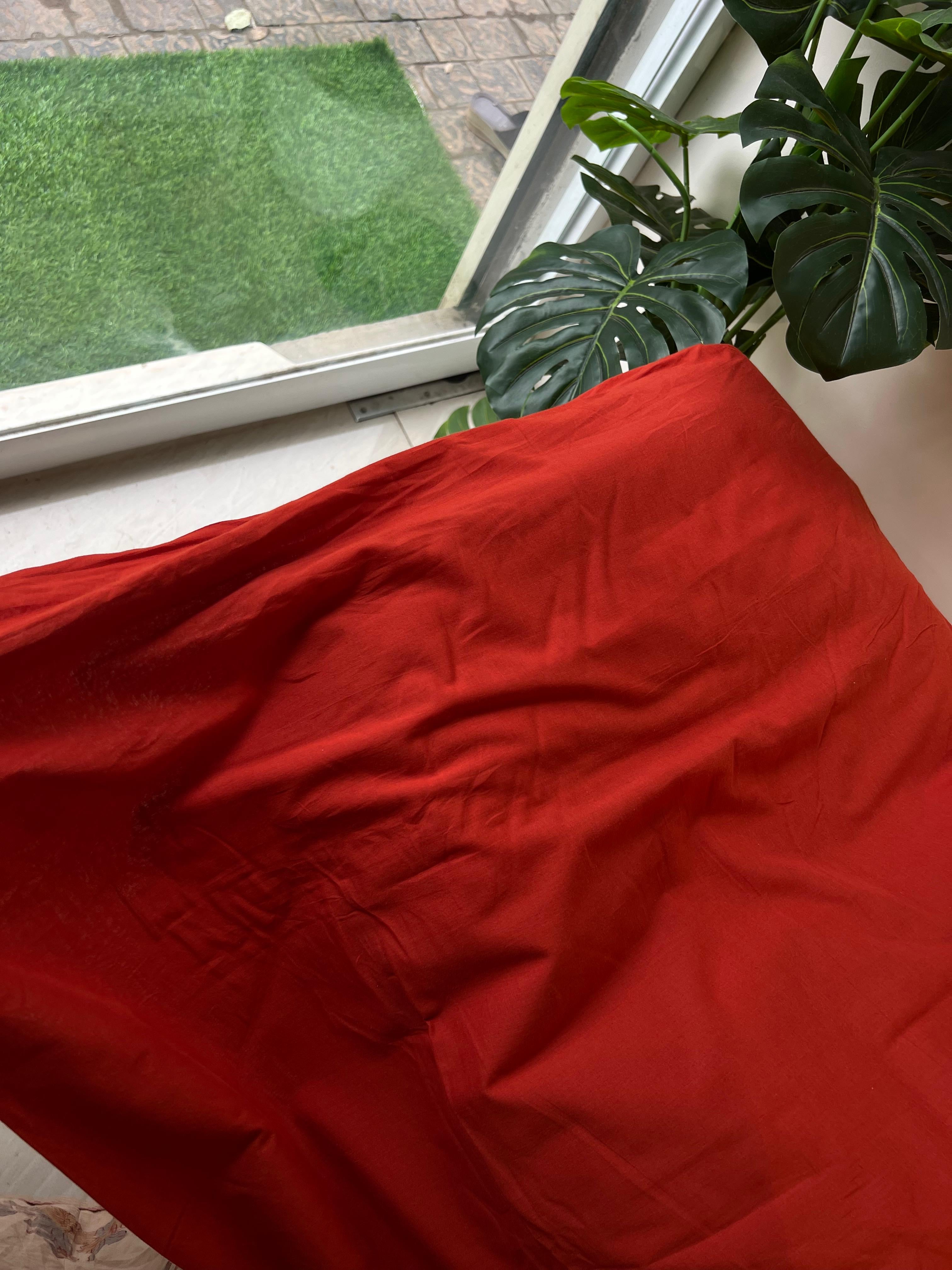 CT 108 RED PLAIN COTTON