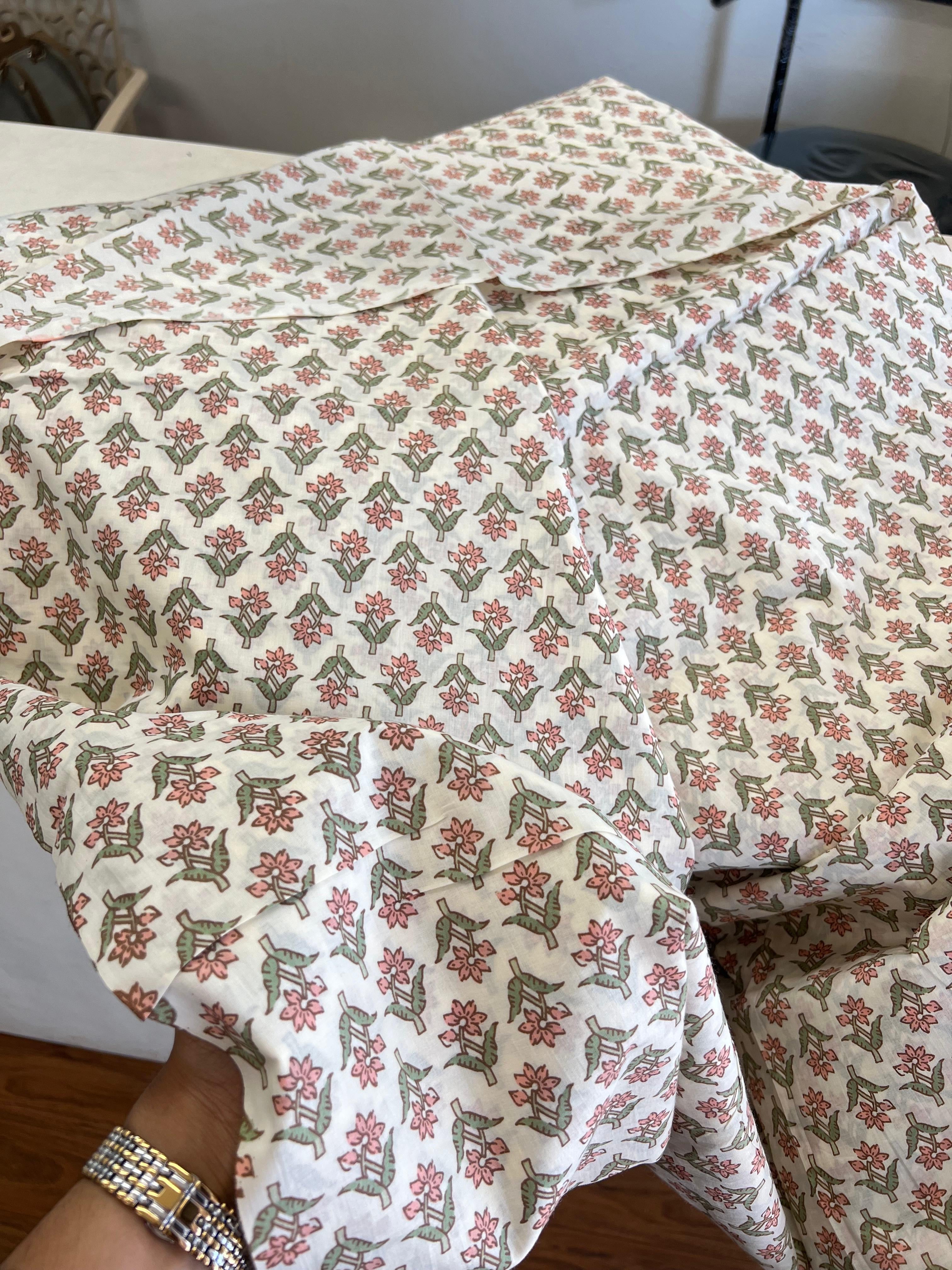 PRINTED COTTON FLORAL MEHANDI 8 BOTTOM