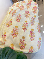 CT 101 CHECK CREAM COTTON