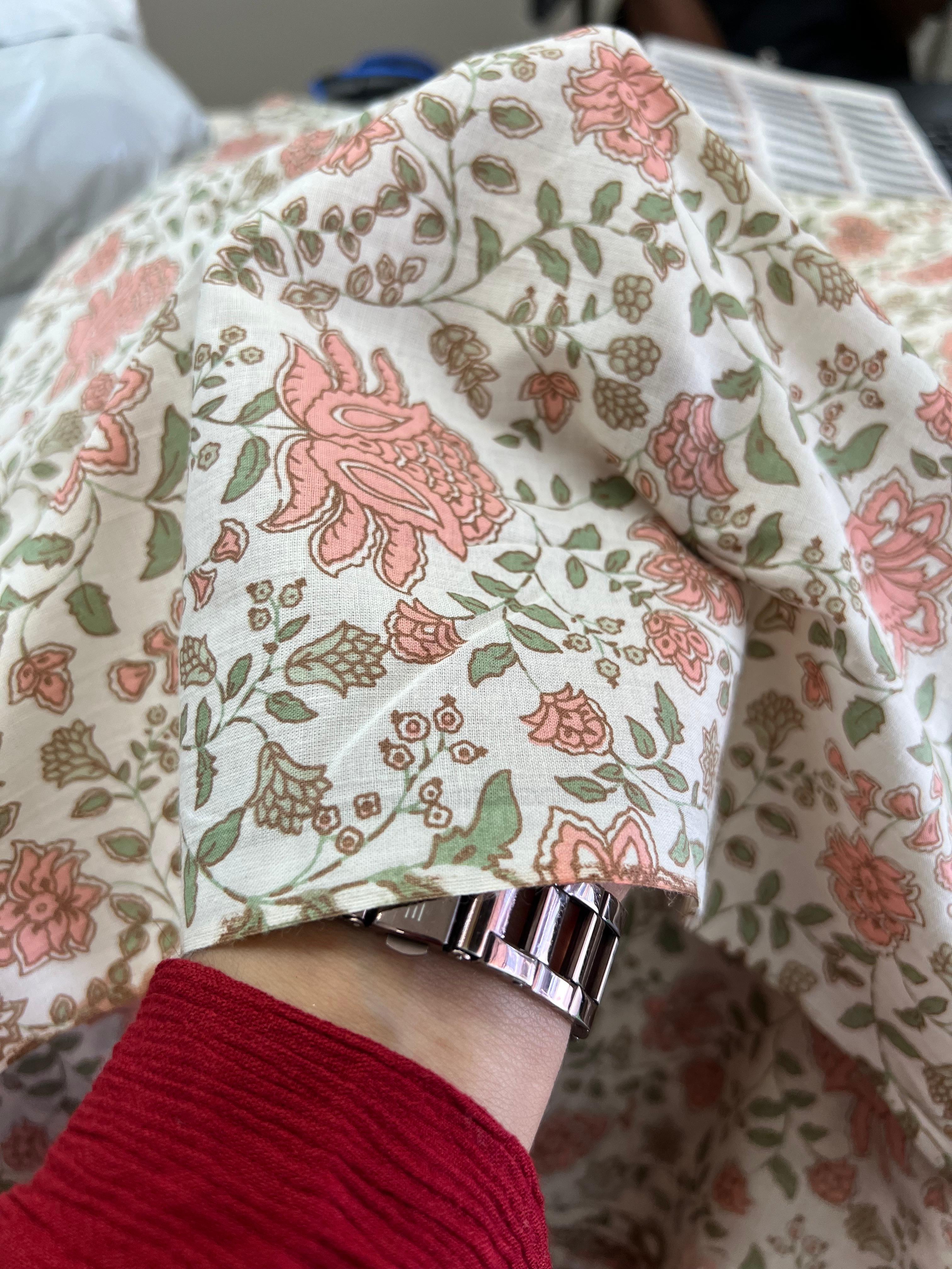 PRINTED COTTON FLORAL MEHANDHI TOP 9